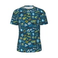 thumbnail image 5 of Wukai Modern Excavator Print Men's Short-Sleeved Mesh T-Shirt,Quick-Dry Short Sleeve Workout T-Shirt-4X-Large, 5 of 8