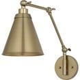 thumbnail image 3 of (2 pack) Avec Brynlee Collection Indoor Transitional Champagne Bronze Wall Sconce with Metal Shade, 3 of 26