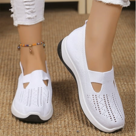 Orthopedic Shoes For Women Walking Shoes Flats Shoes Slip On Work Shoes Comfort Knitted Loafers 2024 Clearance Sale