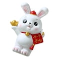 thumbnail image 1 of facefd Rabbit Piggy Bank Figurine Desktop Decoration Resin Rabbit Bunny Home Entryway Table Figurines Option 2, 1 of 9