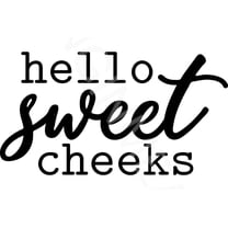 Hello Sweet Cheeks Funny Bathroom Sign Metal Sign SIZE: 8" x 12"