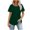 C602 Army Green, variant on Gbsyewxs Shirts For Women Short Sleeve Crew Neck Ribbed Solid Color Soft Summer Womens T Shirt Army Green