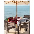 thumbnail image 2 of Outdoor Tablecloth with Umbrella Hole and Zipper, Christmas Snowman Square Table Cloth 60x60 Inch Waterproof Tablecloth, Buffalo Plaid Xmas Pine Branch Snowflake Picnic Table Cover for Patio Camping, 2 of 7