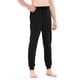 thumbnail image 1 of Idtswch 32/34/36/38 Pantalones de chándal altos para hombre con entrepierna larga, pantalones de chándal extralargos con bolsillos con cremallera, color negro, 1 of 5