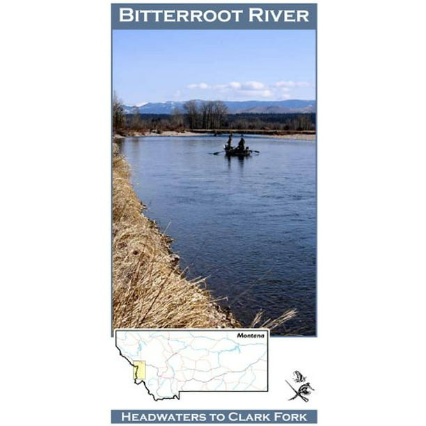 Bitterroot River 11x17 Fly Fishing Map Walmart Com Walmart Com