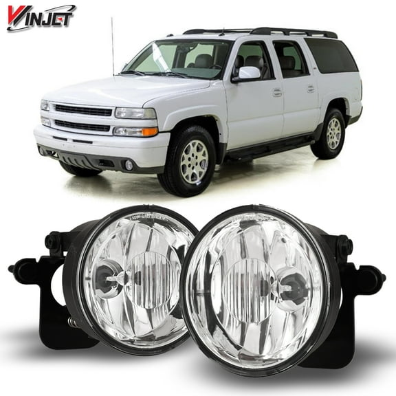 Winjet Halogen Clear Lens Fog Lights Pair Set for 2004-2006 Chevy Suburban