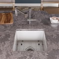 thumbnail image 1 of Pemberly Row White Square 18" x 18" Undermount / Drop In Fireclay Prep Sink, 1 of 9