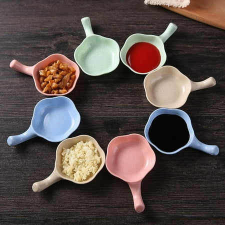 

Promotion!1Pc Household Tomato Soy Sauce Salt Vinegar Flavor Spices Plate Wheat Straw Seasoning Dish Tableware Small Breakfast Dish
