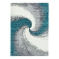 thumbnail image 3 of Unique Loom Soft Touch Shag Collection Area Rug - Selin (7' 1" x 10' Rectangle Turquoise/Gray), 3 of 7