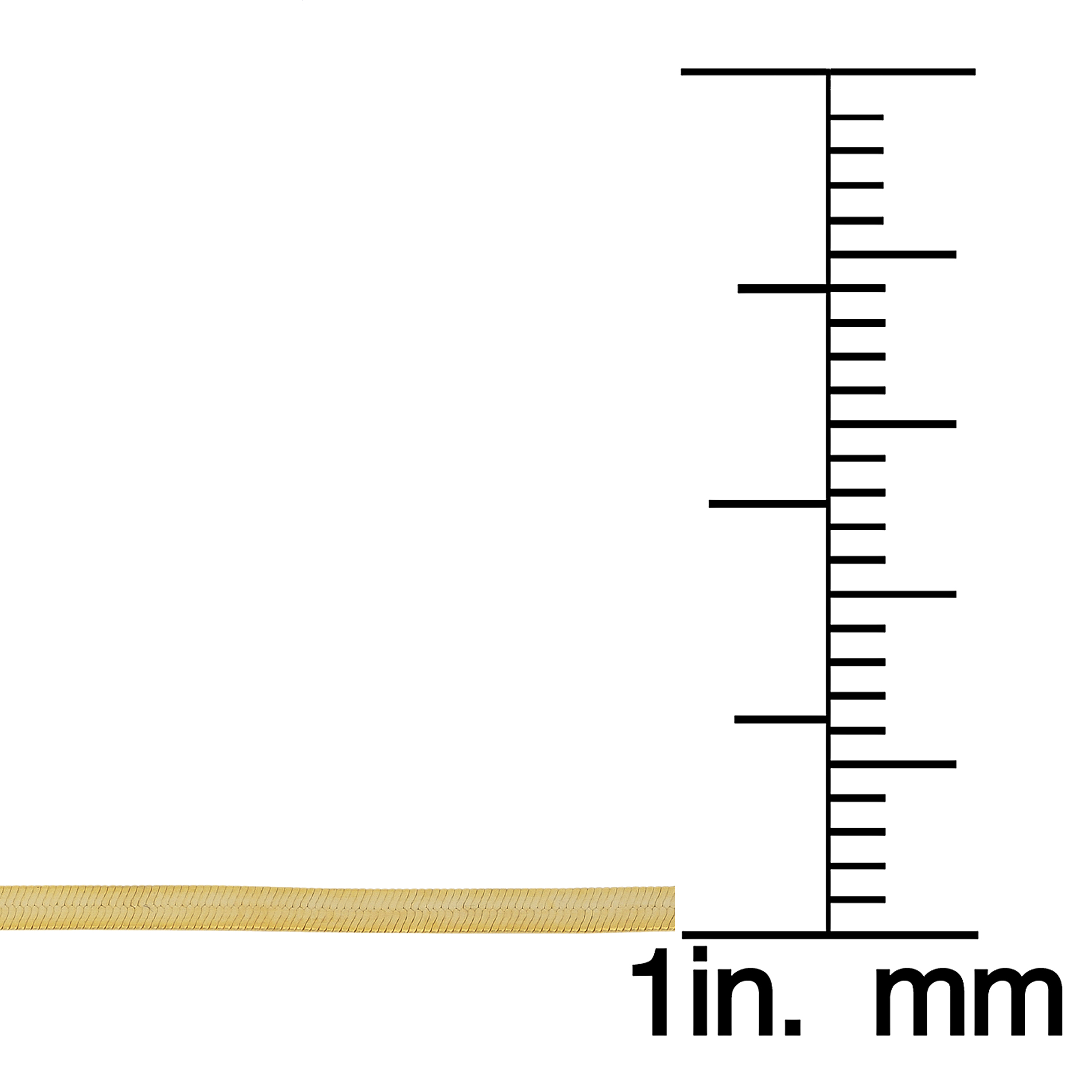 KoolJewelry 10k Yellow Gold Herringbone Chain Necklace for Women (1.67 mm, 20 inch)