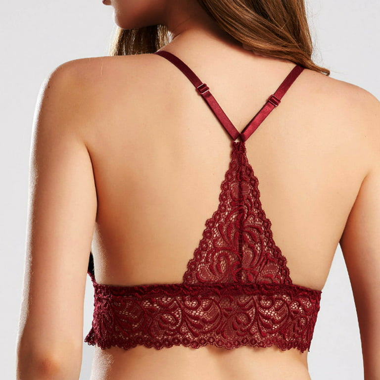 RYRJJ Lace Bralette for Womens Cami Crop Tops Spaghetti Strap Sexy