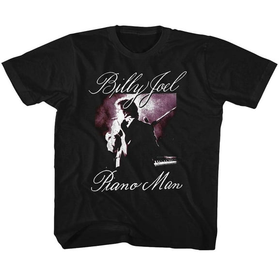 Billy Joel Piano Man Black Youth T-Shirt