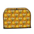 thumbnail image 6 of Toaster Covers 2 Slice, funny bees honeycombs yellow Waterproof Bread Machine Cover Fits for Standard 2 Slice Toasters, Home Decor Toaster Protection with Hanging Rope, 6 of 7