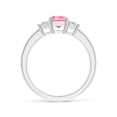 thumbnail image 2 of ANGARA IGI Certified Lab Grown 1.17 Ct Pink & White Diamond Ring in 925 Silver for Women (Size-7x5mm| Clarity-VS) | Anniversary, Jewelry Gift for Women | Lab-Grown Pink Diamond Ring, 2 of 7