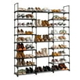 thumbnail image 5 of 9-Tier Shoe Rack Organizer - Holds 50-55 Pairs, DIY Adjustable Height + 2 Multifunctional Hooks + 3 PP Support Sheets (Entryway/Closet/Garage, Black Anti-Rust Metal, Stackable), 5 of 10