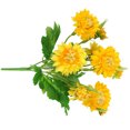 thumbnail image 4 of Wosthever 1 pieza de ramo de crisantemo Artificial, de flores de simulación, centro de mesa, decoración para el hogar, oficina, Flores artificiales amarillo, 4 of 6