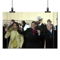thumbnail image 2 of Print: 2009 Inaugural Parade. Michelle And Barack Obama Join Joe Biden, 2 of 4