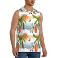 thumbnail image 2 of Bixox Men's Gnome and Surfing Printed Shirt Sleeveless Fitness Tank Top-Large, 2 of 7