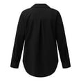 thumbnail image 5 of Seductiva Women's Dress Shirts Long Sleeve Women Casual Button Women Shirts V Neck Long Sleeve Collared office Women Work Blouses Tops Women with Pocket Wrinkle-Free Solid Work Blouse Basic Tees, 5 of 9