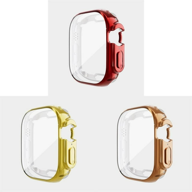LEIXIUER (Single pack 3 Black) Compatible for Apple Watch Ultra 49mm Soft Watch Case All Around Shockproof TPU Protective Cover Bumper Lightweight and Shock Absorbent for Apple Watch Ultra 49mm