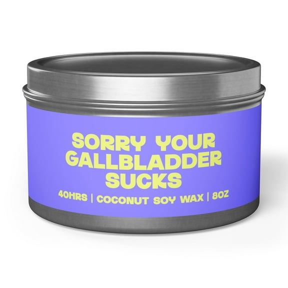 Gallbladder Surgery Cancer Tin Candle Gifts Funny Home Office Decor
