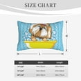 thumbnail image 4 of Pofeuu Dog Takes a Bath in the Bathtub Print Polyester Microfiber Plush Pillowcases, Super Soft and Cozy Pillow Case Covers with Envelop Closure（Pillow core not included）-20"x30", 4 of 6