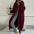 thumbnail image 2 of Cardigans for Women Plus Size Solid Color Cardigan Sweater with Slit Large Pockets Solid Color Coat Outerwear, 2 of 4