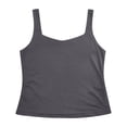 thumbnail image 4 of Gyujnb Women Y2K Square Neck Sleeveless Crop Cami Tank Top, Slim Fit Basic Casual Going‑Out Camisole,Grey, 4 of 4