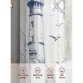 thumbnail image 6 of Sheer Curtains 84 inches Long 2 Panels Set Blue Nautical Boat Light Filtering Sheer Drapes Rod Pocket Window Curtains for Living Room/Bedroom, Classic Ocean Lighthouse Sailing Anchor, 6 of 8