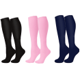 thumbnail image 1 of LOVEVER 3 Pairs Compression Socks for Women High-Elastic Compression Socks Supportive Thigh High Compression Socks, 1 of 9