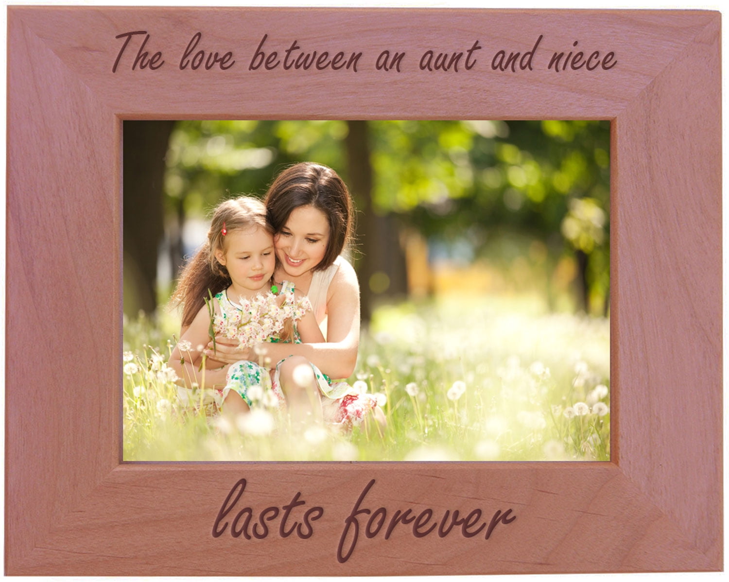 Love Between Aunt & Nephew Lasts Forever Engraved Natural Wood Frame 