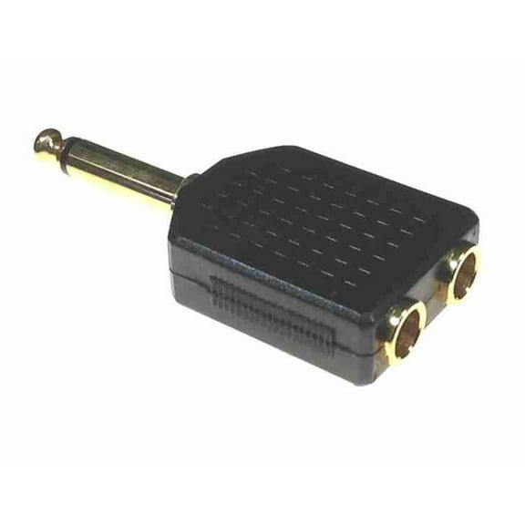 1/4" (male) to dual 1/4" (female)