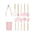 thumbnail image 4 of Set 11 Utensilios Cocina Hechos De Bambú Con Punta Silicona Ecowood  Set Utensilios, 4 of 8