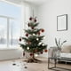 thumbnail image 4 of Bola Navideña Verde Flocada, Colgante para Árbol de Navidad, Decoración Navideña, Traje Extraterrestre Rojo y Naranja., 4 of 6