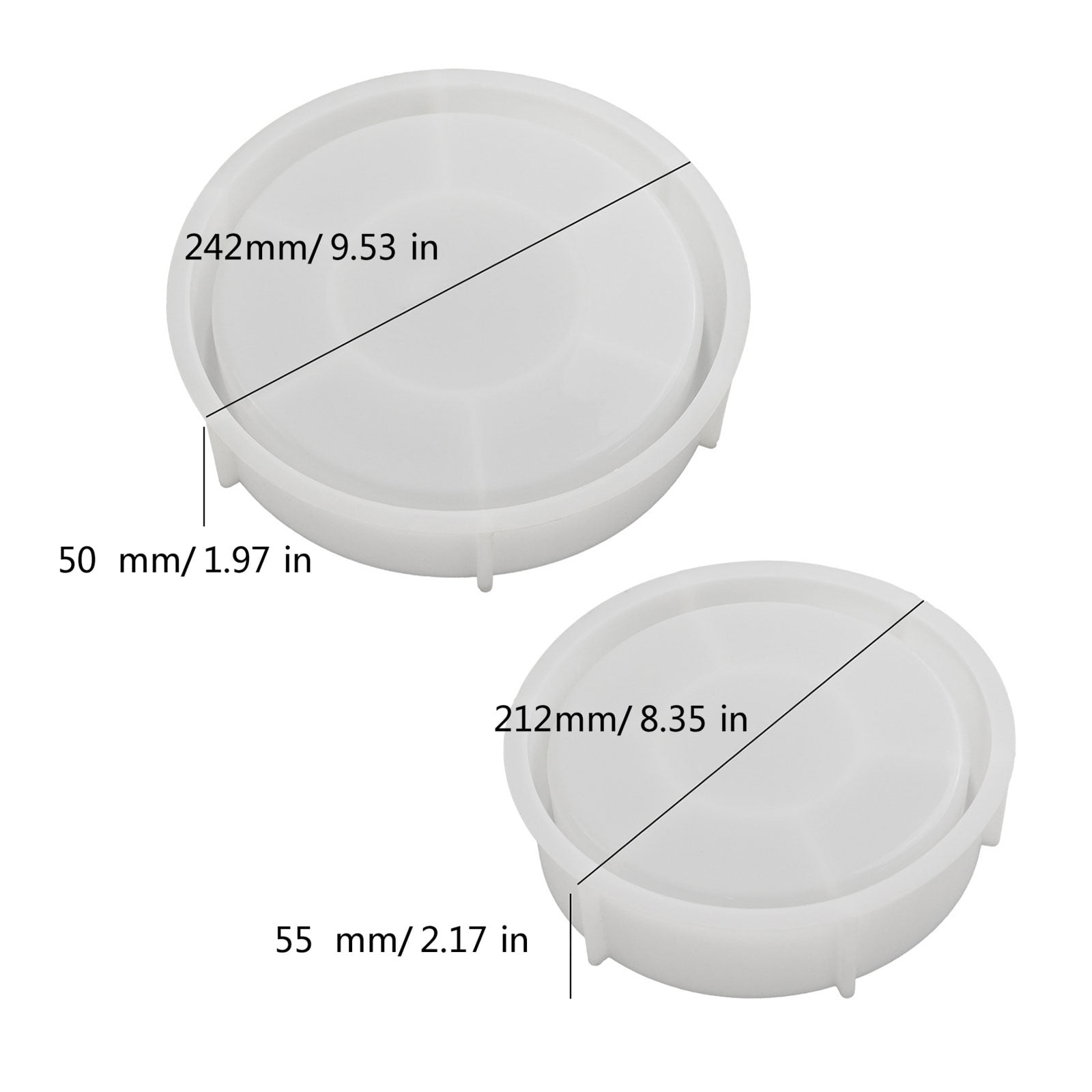 COMEET Storage Bowl Molds,Round Storage Bowl Silicone Molds Candle Tray Molds Plaster Molds Epoxy Resin Molds Castings Molds Flower Pots Molds
