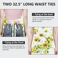 thumbnail image 6 of Yellow Lemon Fruit Sunflowers White Pattern Apron-Garden Aprons for Women with Pockets-Cotton Linen Waterproof Kitchen Cooking Gardening Aprons Adjustable for Kitchen,Cooking,BBQ and Salon 33x27 Inch, 6 of 7
