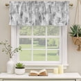 thumbnail image 3 of Grey Abstract Valances for Windows, Decorative Rod Pocket Window Valance Curtains, Modern Oil Painted Art Contemporary Short Curtain Drapes for Kitchen/Bathroom/Living Room, 2 Panels, 60" W x 18" L, 3 of 8