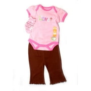 Bon Bebe Newborn Girls 3pc Set Size 3-6 Mos