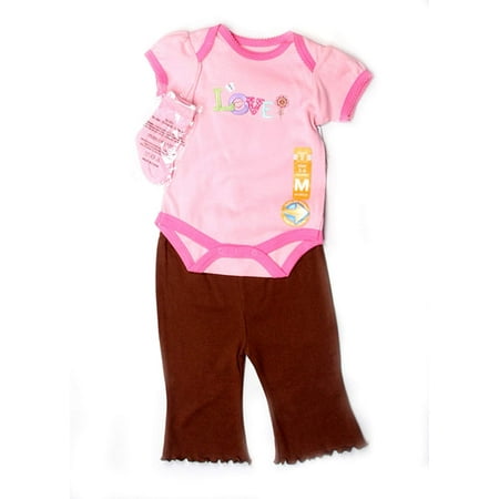 Bon Bebe Newborn Girls 3pc Set Size 3-6 Mos