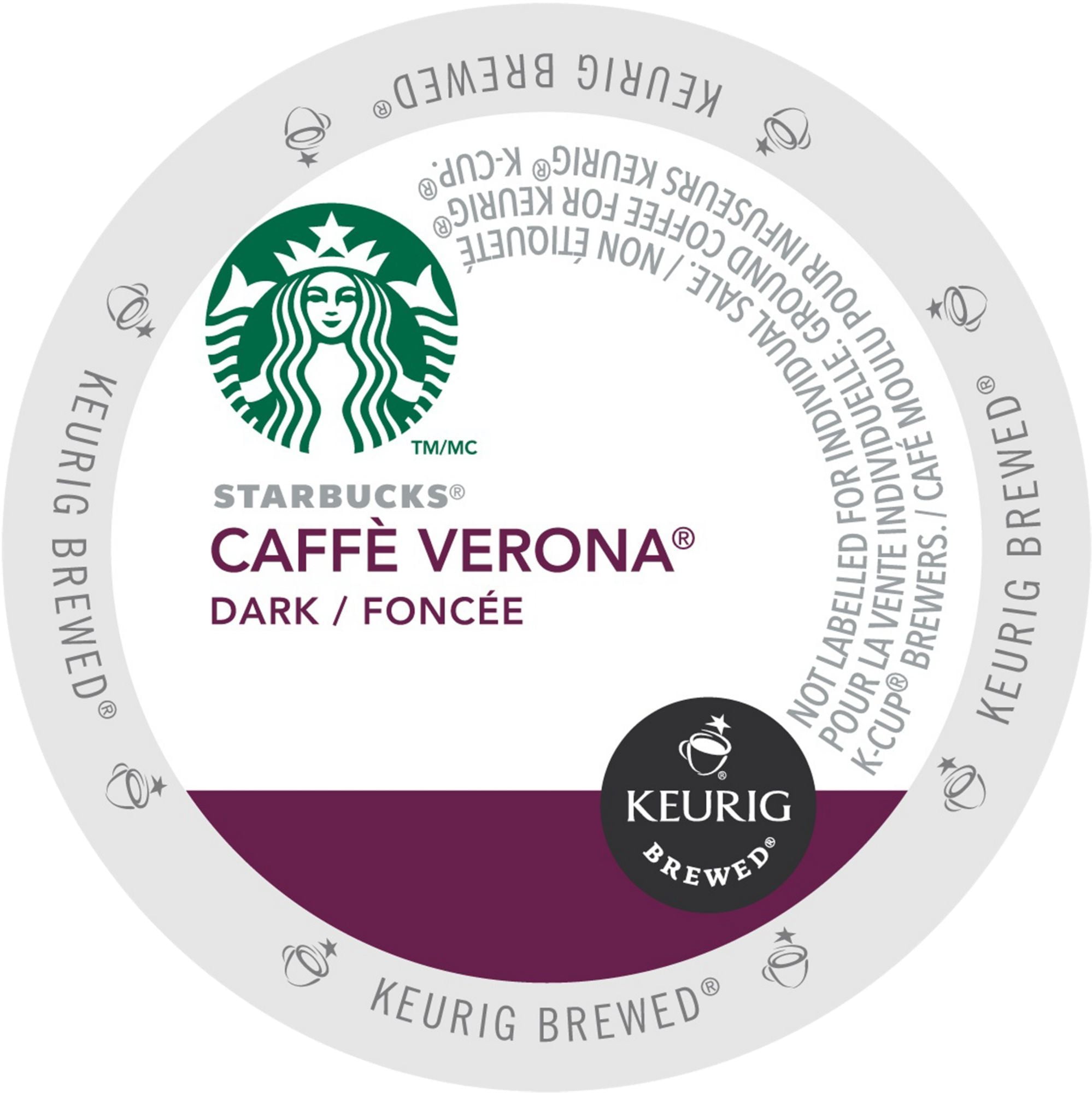 Starbucks Caffe Verona Coffee, K-Cup Portion Pack for Keurig Brewers (24 Count) (1x16oz) by Green Mountain