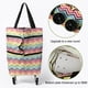 thumbnail image 4 of pstuiky Carrito de compras plegable, carrito de compras de tela suave con ruedas plegables, resistente, bolsa de compras reutilizable para ir de compras o de viaje, 4 of 9