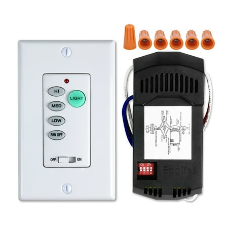 

Universal UC9050T Ceiling Fan Wall Remote Control Kit with Adjustable 3 Speed Light Dimmer Compatible with Hampton Bay Harbor Breeze Hunter