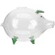 thumbnail image 1 of Cute Pig Shaped Transparent Glass Piggy Bank for Birthday Gift and Home Decor, Easy to Clean and Use Money Box for Saving, 1 of 5