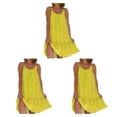 thumbnail image 1 of Vestido bohemio elegante Qarigey para mujer hombros descubiertos amarillo 2XL, 1 of 6
