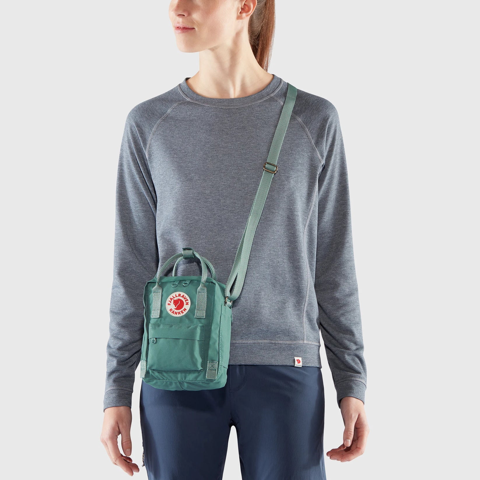 Fjallraven Kanken Sling Crossbody Shoulder Bag For Everyday Use & Travel, Frost Green Backpack Height 7.8 in, 2.5 L