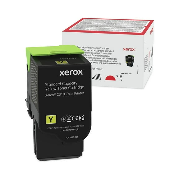 Genuine Xerox Yellow Standard Capacity Toner Cartridge, Xerox C310 Color Printer, (Use & Return)