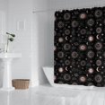 thumbnail image 2 of Black Sun Moon Cloud Planet Pattern Shower Curtain 84"x72" ,Bathroom Decorative Shower Curtains Set with 12 Hooks,Modern Waterproof Washable Shower Curtain, 2 of 6