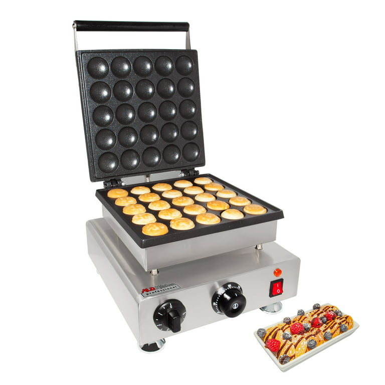 36 Holes Electric Mini Dutch Poffertjes Pancake Maker Baker Nonstick  Stainless for Restaura Home