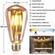thumbnail image 4 of LED Filament Bulb E27 ST64 4W 2200K Warm White, Retro Edison Bulbs Vintage Antique Lamp, Pack of 6, 4 of 4