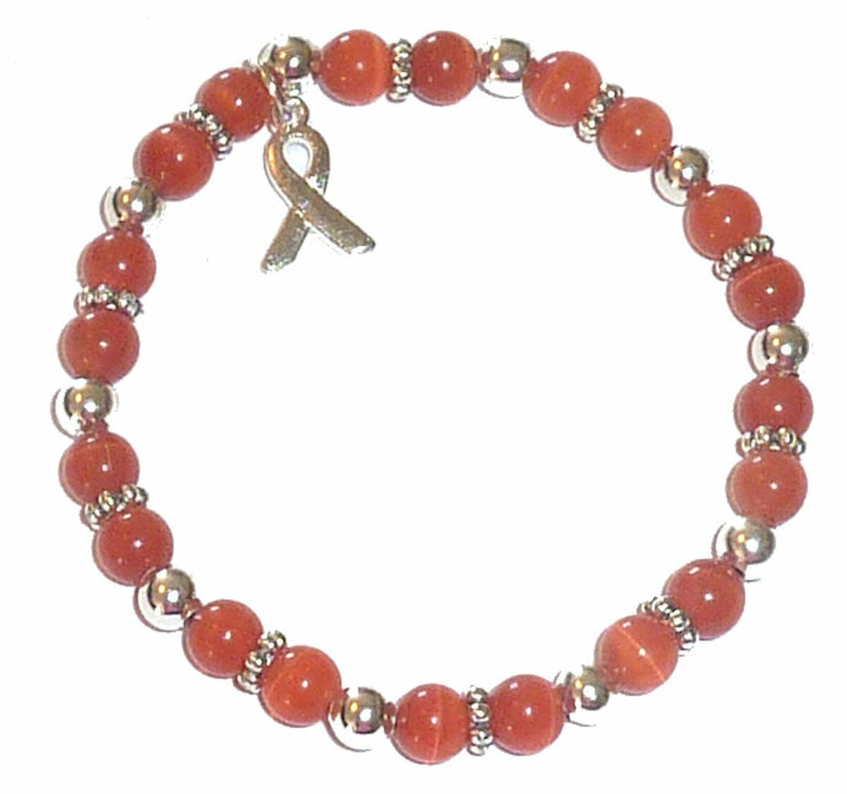 Leukemia Awareness Bracelets - Orange Ribbon Support Bracelets With Believe Charms